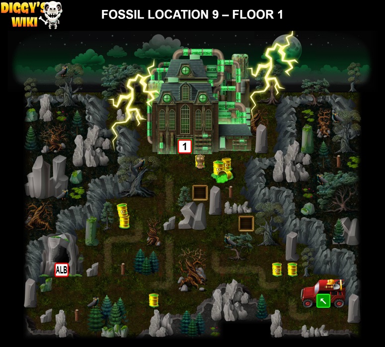 Fossil Location 9 - Dino Digging 3 - Diggy's Adventure | Diggy's Guide